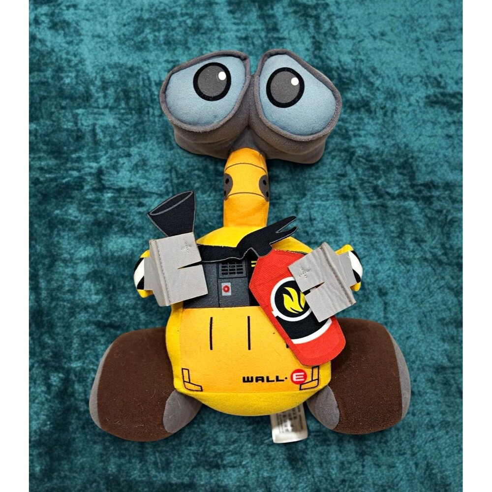 Disney WALL-E Yellow Robot Plush Stuffed Animal Small 6-14in Age 3-7 2008